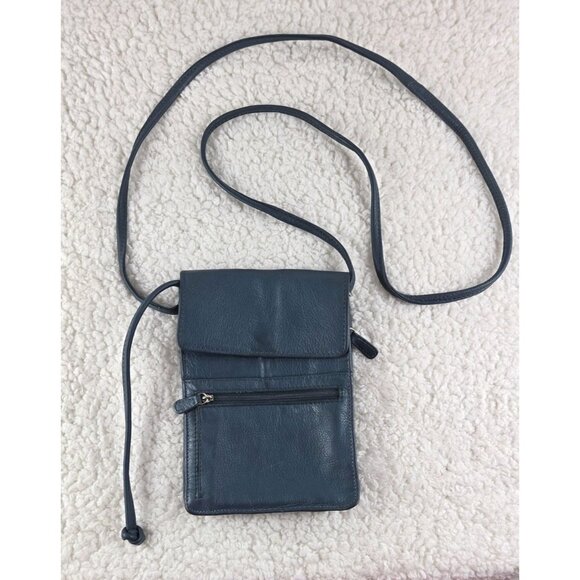 Great American Leatheworks Handbags - Great American Leatherworks Vtg Crossbody Wallet Purse Phone Travel Pockets Mini
